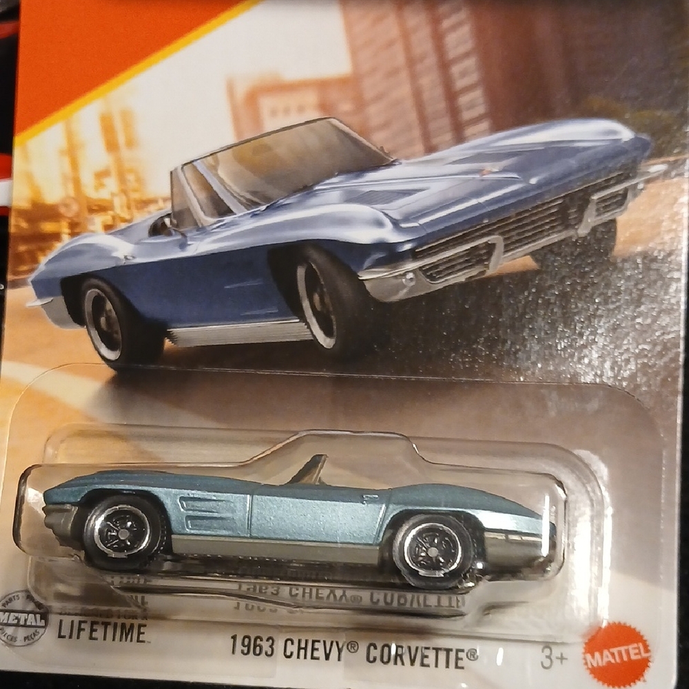 Chevy Corvette Blue Matchbox Die-Cast Model